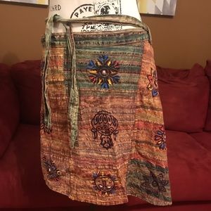 NWOT- Handmade Boho Wrap Around Skirt